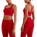 Yoga Suit Cross Backless Bra Two-piece - CLOTHFN